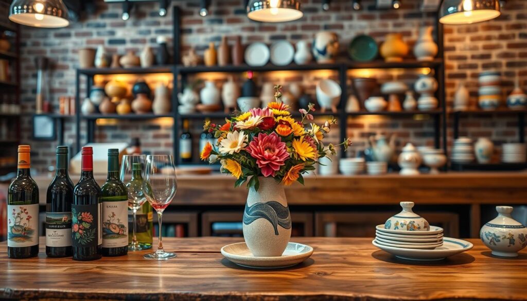 Italian wine bar artisan ceramics