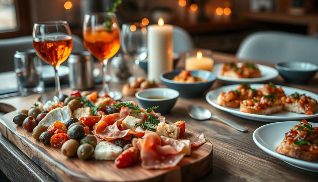 modern italian bar aperitivo spread