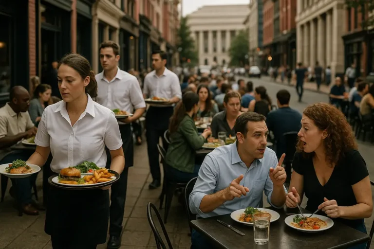 D.C. Restaurant Closures seen through an empty dining room set for service
