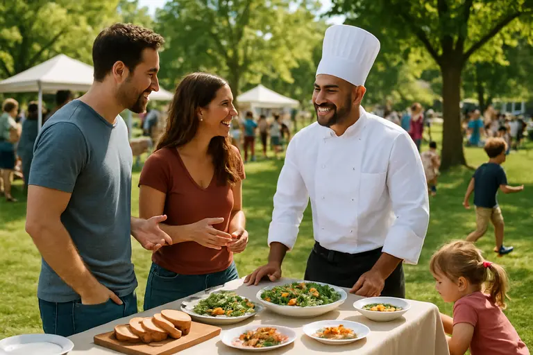 Family table set with simple prepared dishes for a weeknight dinner