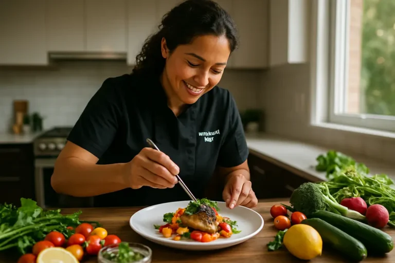 Personal Chef Ana meal prep ingredients arranged in a home kitchen