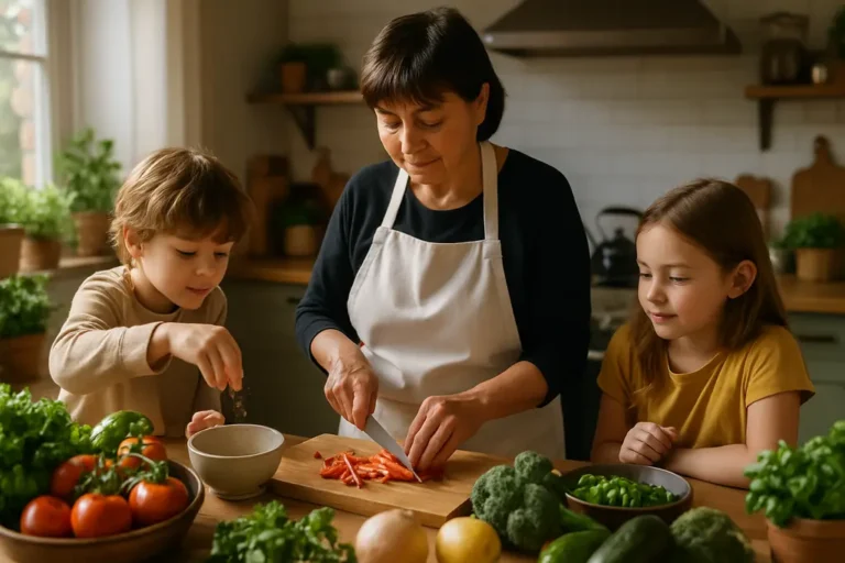 Personal Chef Services dinner prep in a home kitchen with fresh ingredients