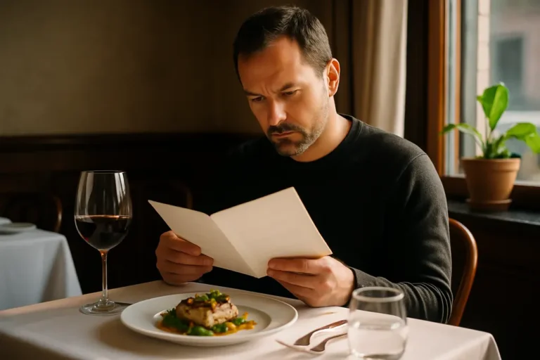solo dining reservations at a small restaurant table set for one